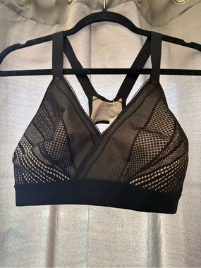 NWT- Awake to Lace- lululemon athletica Black Mesh Strappy Sports Bra